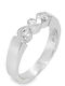 Xryseio Ring with Diamond made of White gold 18K