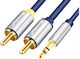 3,5mm Klinkenkabel - 2x RCA-Stecker Schwarz Länge 5m 77400169