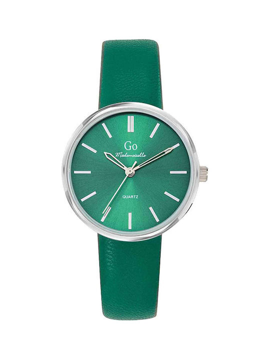 GO Mademoiselle Uhr mit Grün Lederarmband