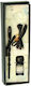 Francesco Rubinato Calligraphy Fountain Pen Set Black Glass with Black Ink