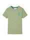 vidaXL Kids Blouse Short Sleeve Open Khaki