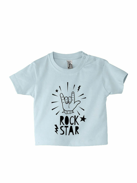 kirikoko Kids' T-shirt Baby Blue Rock Star