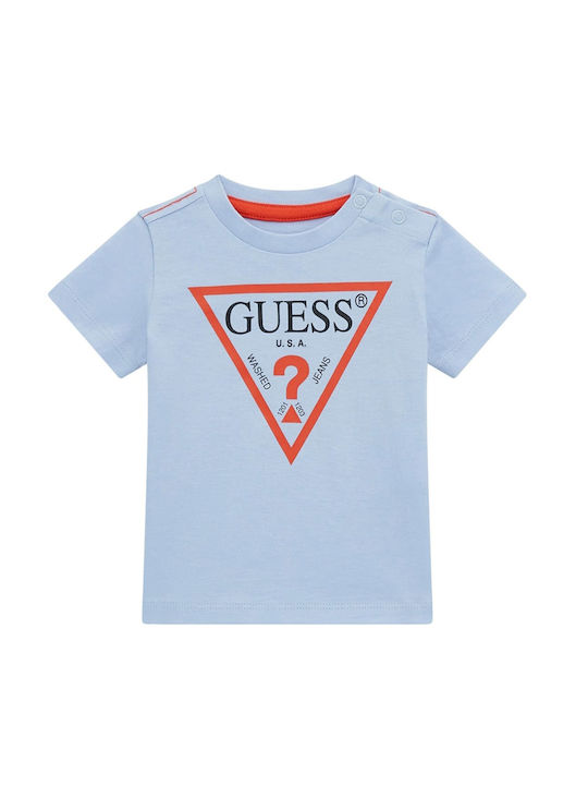 Guess Kinderhemd Kurzarm Blau