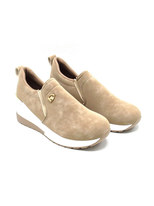 Super Mode Damen Slip-Ons Beige