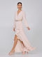 Lynne Maxi Dress Wrap with Ruffle CREAM