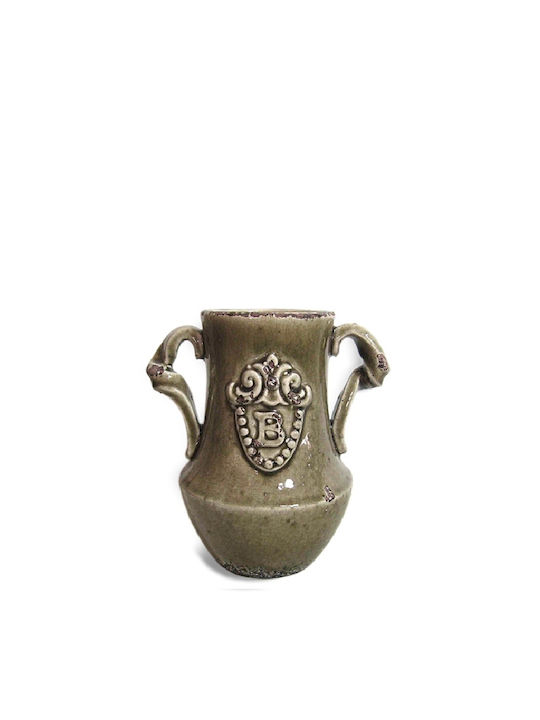 Zaros Vază Decorativă Ceramică Maro