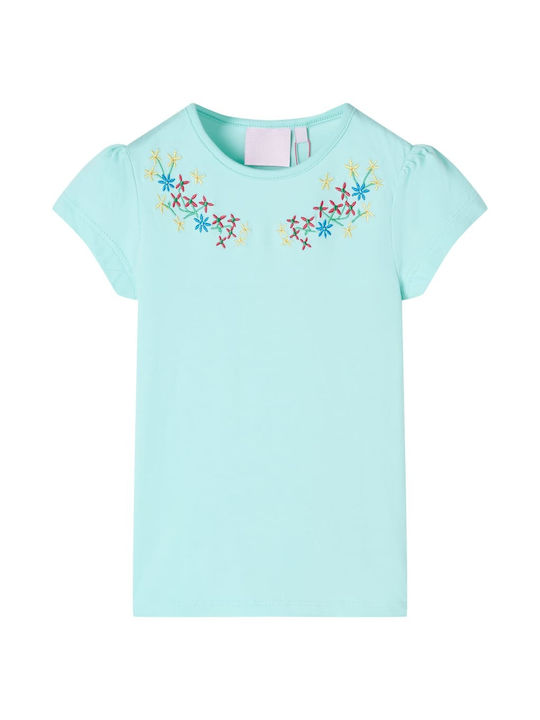 vidaXL Kids Blouse Short Sleeve Light Blue