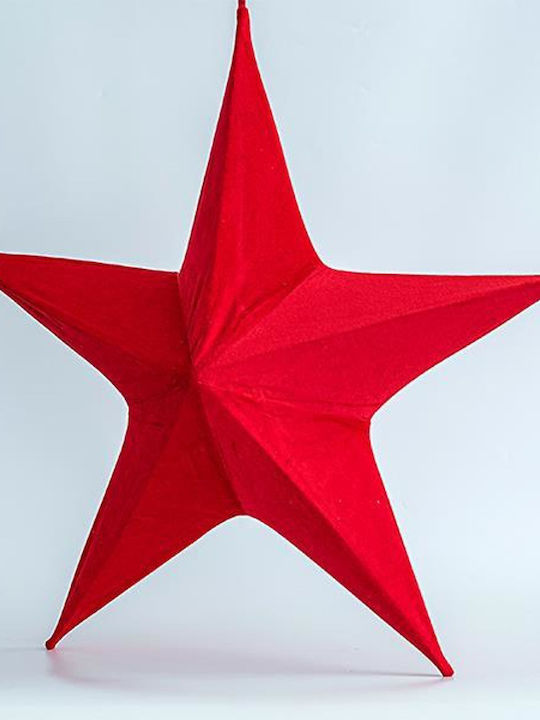 Eurolamp Fabric Christmas Decorative Pendant Star 44x32x80cm Red