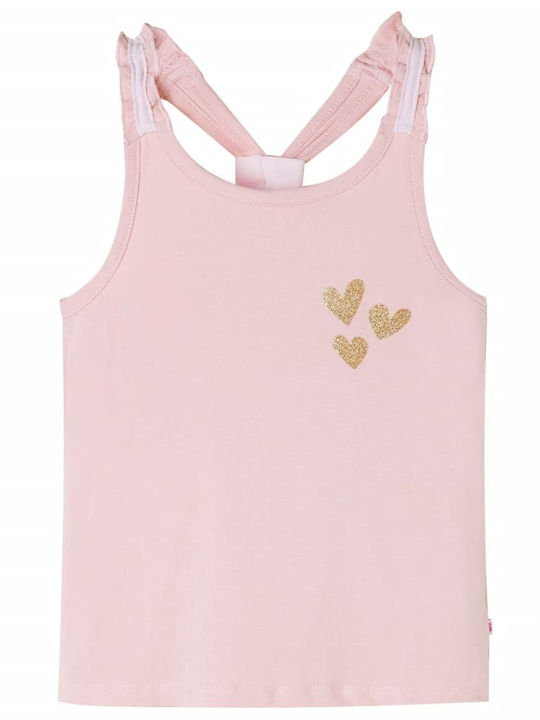 vidaXL Kids Blouse Sleeveless Light Pink