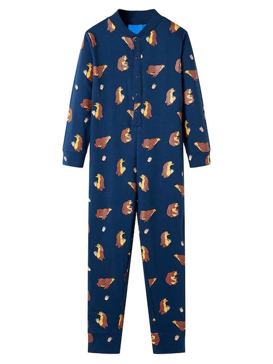 vidaXL Pijama pentru copii De bumbac Blue