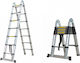 Telescopic Ladder Aluminum 14 of Steps