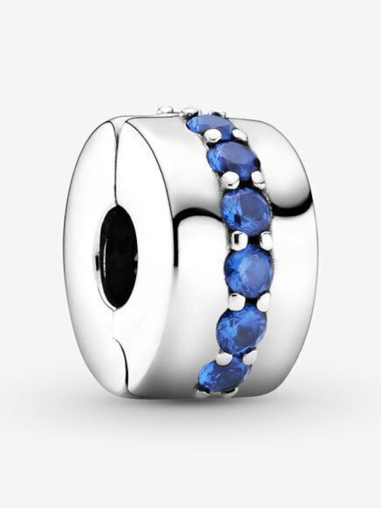 Pandora Charm Cu Pietre Din Argint Placat Cu Aur Roz Albastru
