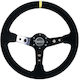 Leather Car Steering Wheel Black