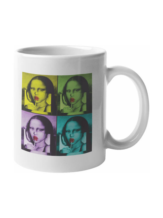 Mona Lisa Mnlsmug Κούπα Κεραμική Λευκή