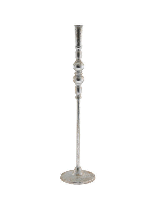 Zen Collection Candle Holder Metal in Silver Color 11.5x48.5x11.5cm 1pcs