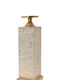Zen Collection Kerzenhalter Metall in Gold Farbe 13.5x41.5x13.5cm 1Stück