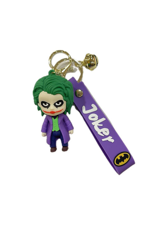 Schlüsselanhänger Gummi Joker Lila
