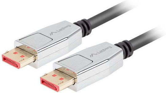 Lanberg Cable DisplayPort male - DisplayPort male 1.8m Gray (CA-DPDP-20CU-0018-BK)