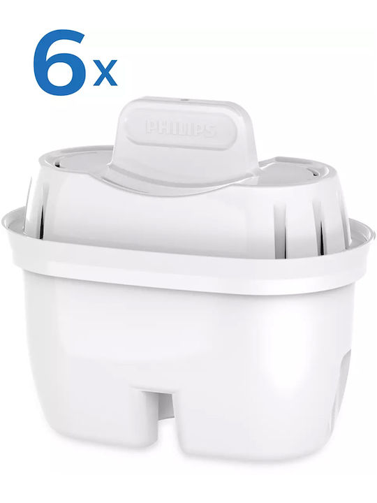 Philips Ανταλλακτικό Φίλτρο Νερού για Κανάτα Micro Xclean 6τμχ