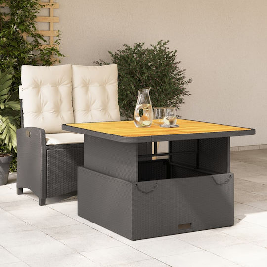 Garten- und Outdoor-Möbelsets Typsatz Speisesaal 2 Stück Schwarz mit Kissen