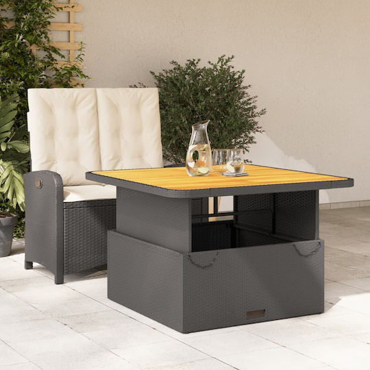 Garten- und Outdoor-Möbelsets 2 Stück Schwarz mit Kissen