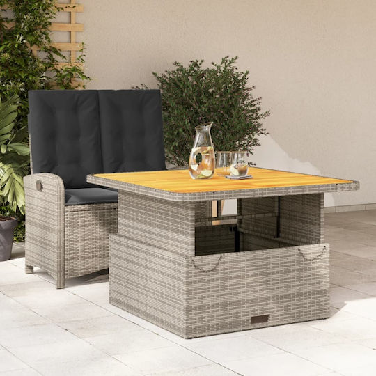 Garten- und Outdoor-Möbelsets 2 Stück Grau mit Kissen