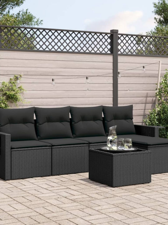 Set Cameră De Zi Pentru Exterior 6 Piese Negru ...