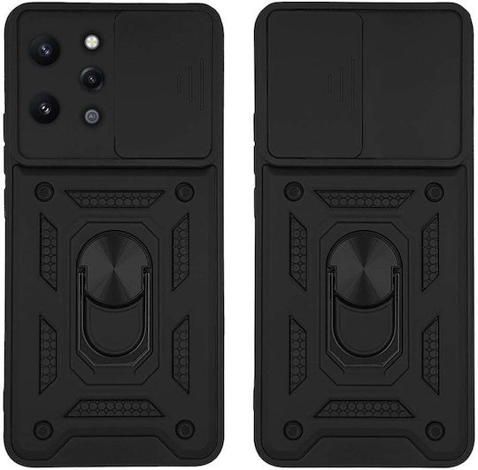 Sonique Umschlag Rückseite Silikon / Kunststoff Schwarz (Redmi 12 4G / Redmi 12 5G)