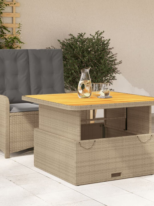 Garden & Outdoor Furniture Sets Dining Room Set 2 Pieces Beige with Pillows