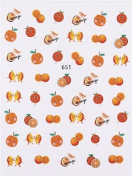 ALX Cosmetics Stickers with Design,art stickers for Nails in Orange Color