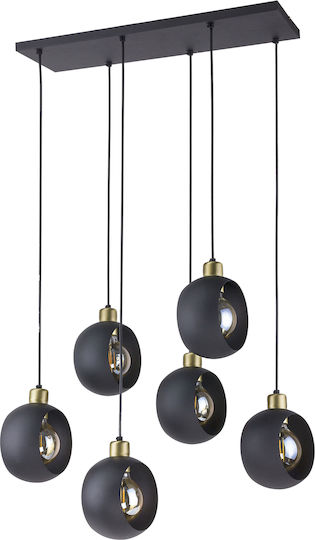 Adviti Pendant Light Black with Socket E27 100x15cm