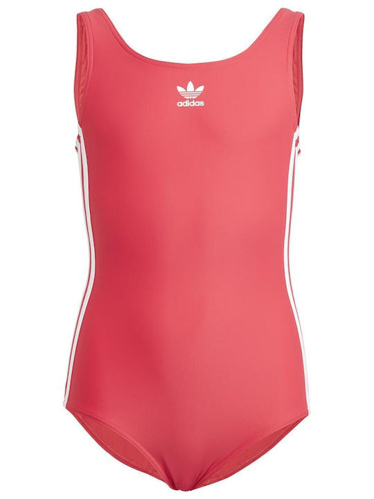 Adidas Παιδικό Ολόσωμο Μαγιό Originals Adicolor 3-stripes Swimsuit Ir6259-actpnk/white