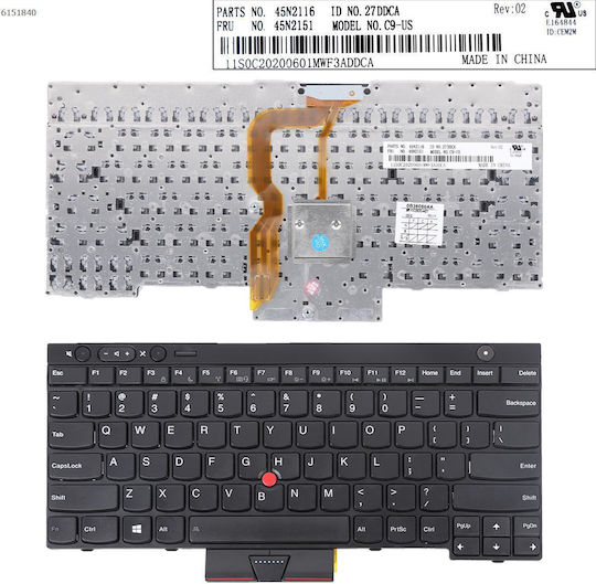 Πληκτρολόγιο Keyboard Lenovo Thinkpad L430 L530 W530