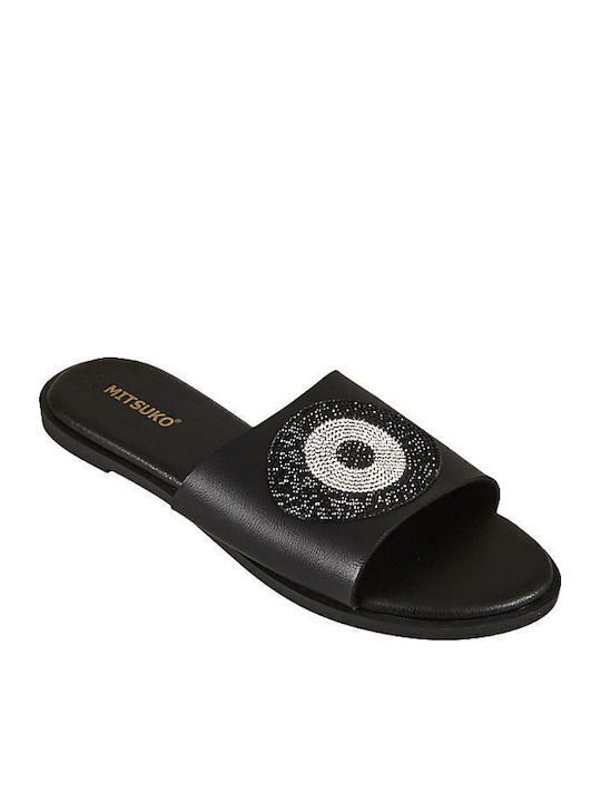 Elenross Sa66505w-bla Γυναικείο Σανδάλι Strass Eye - Μαύρο