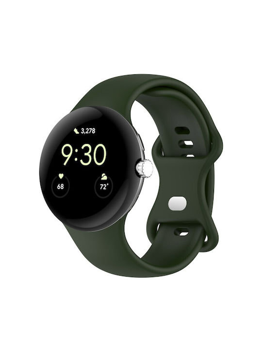 Λουράκι Σιλικόνης Πράσινο (Google Pixel Watch 1 / 2 / 3 / 4 41mm)