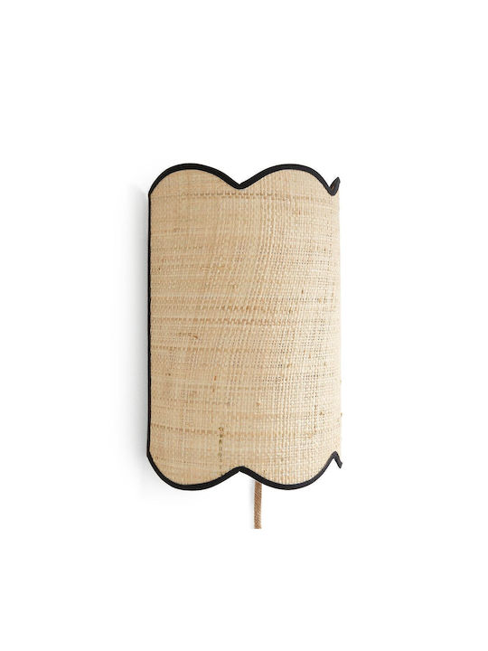 La Redoute Interieurs Raphia Leuchte Wand Beige 20x22cm