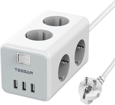 Tessan Power Strip Gray