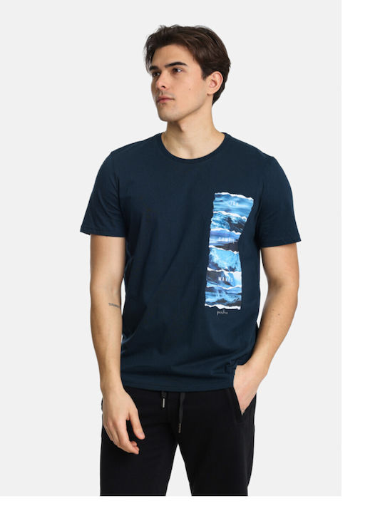 Paco & Co T-shirt Bărbătesc cu Mânecă Scurtă BLUE