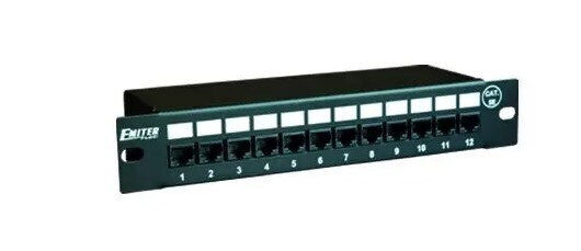 Emiter Patch Panel για Rack 1U 10" Μαύρο