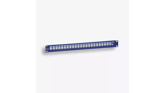 Emiter Patch Panel Shielded για Rack 1U 19" Μπλε