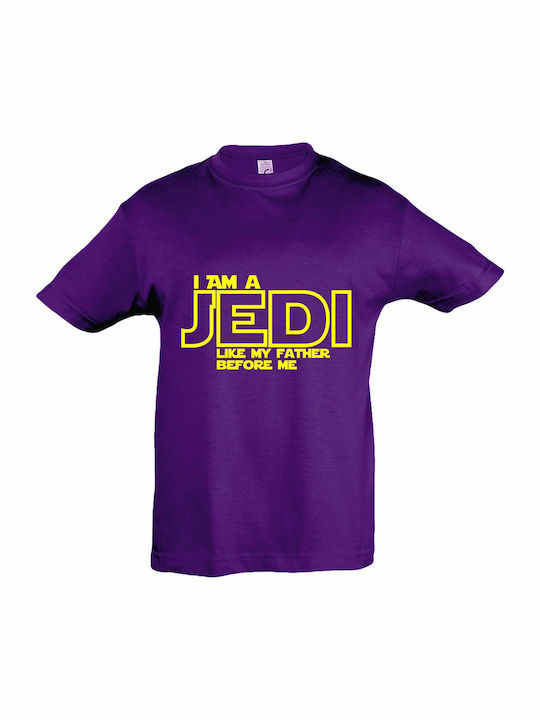 Kinder T-shirt dunkelviolett I Am A Jedi Like My Father Before Me, Star Wars