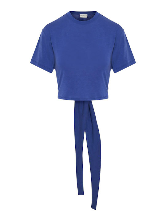 Funky Buddha Bluza Sport de Damă Blueprint Blue