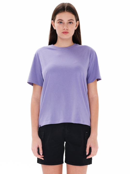 Emerson Γυναικείο Crop T-shirt Μωβ