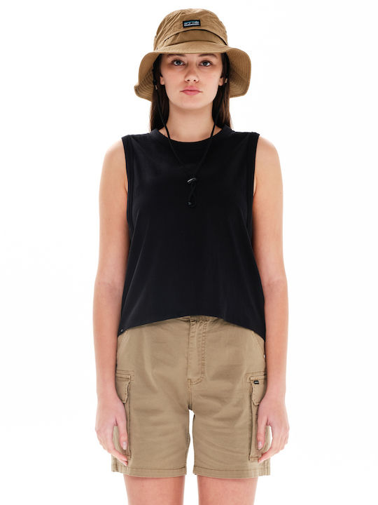 Emerson Women's Blouse Cotton Sleeveless Black