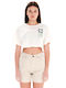 Emerson Women's Crop T-shirt White