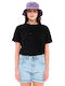 Emerson Women's Oversized Crop T-shirt Black