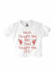 Kids T-shirt White Mum Taught Me Abc, Dad Taught Me Lfc