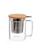 Secret de Gourmet Mug Glass with Lid Transparent 450ml