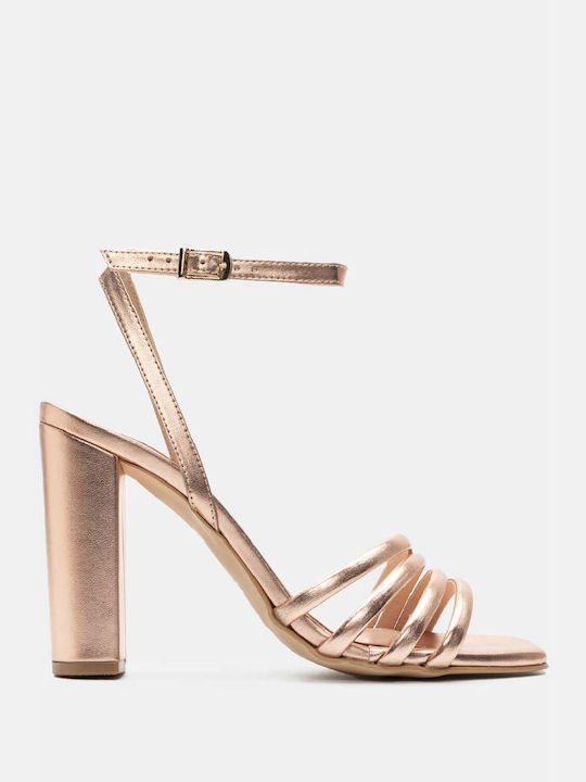 Luigi Design - Sandals with twisted strap 4120640-copper