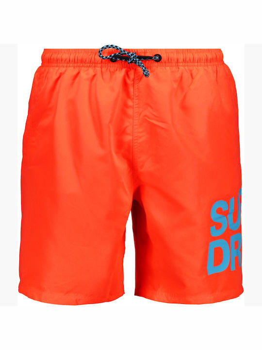 Superdry M D3 Bărbați Înot Șorturi RED cu Model...